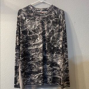 Paramount Finetic Performance Fishing Marble Long Sleeve Shirt size large